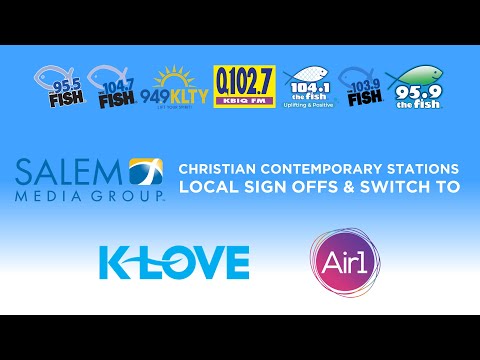Salem Media Group Christian Contemporary Stations switch to K-LOVE / Air1 - Airchecks (1/31-2/1/25)