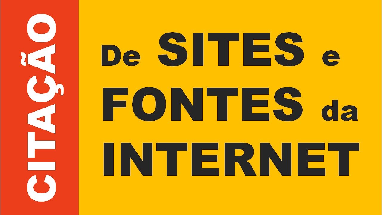 CITAÇÃO DE SITES E FONTES DA INTERNET Como Fazer Citações No TCC
