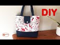 DIY How to make tote bag with divider pattern | Adding divider to tote bag | DIY Divided tote bag