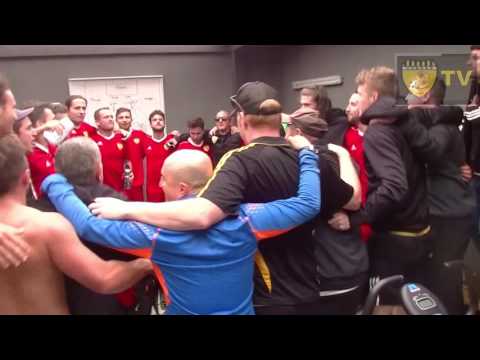 Cobras SC celebrate after their 3-1 win against Manningham Blues SC