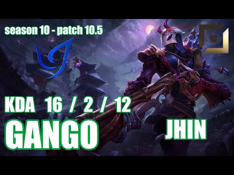 【韓国サーバー/GM】CGA GANGO ジン(Jhin) VS カイ=サ(Kai'sa) BOT - Patch10.5 KR Ranked【LOL】