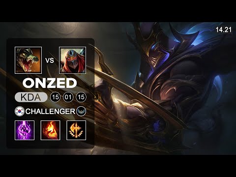 OnZed Zed vs Renekton Mid - KR Challenger - Patch 14.21 Season 14