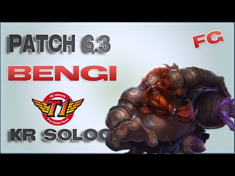 SKT T1 Bengi | Gragas JG | Patch 6.3 | KR SoloQ | Full game