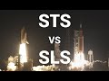 Shuttle Vs Artemis Liftoff Comparison STS Shuttle Launch Camera Views NASA STS 131 Orion