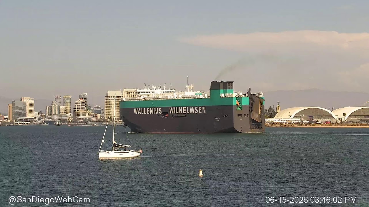Live webcam view of San Diego Bay & Downtown View