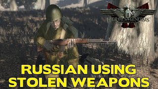 Heroes & Generals - Russian Soldier Picking Up & Using Random Weapons - Gameplay