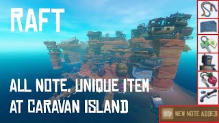 [Raft] All Note and Unique Item Locations at Caravan Island Area - Chapter 2