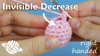 Invisible Decrease for Amigurumi (right-handed version)