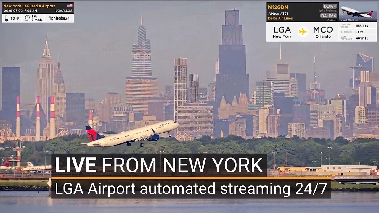 LGA Airport LIVE 24/7 • LaGuardia, New York