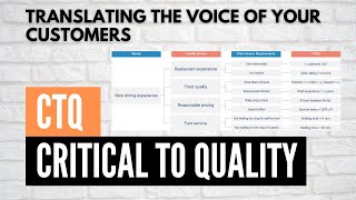 Using CTQ to translate Voice Of Customer (with example)