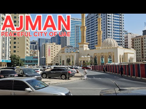 AJMAN Daily Life Street Scene: Al Rashidiya & Al Nuaimia District Walk Tour (2.21.25: 4K-UHD)