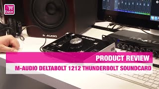 Video thumbnail for M-Audio Deltabolt 1212 Thunderbolt Soundcard | NAMM SHOW 2015 by Bax-shop | Bax Music Goes