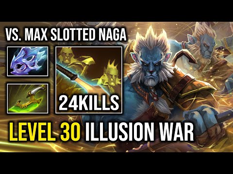 Level 30 Late Game 10 Slotted Ultra Carry Phantom Lancer Vs Naga Illusion Dota 2