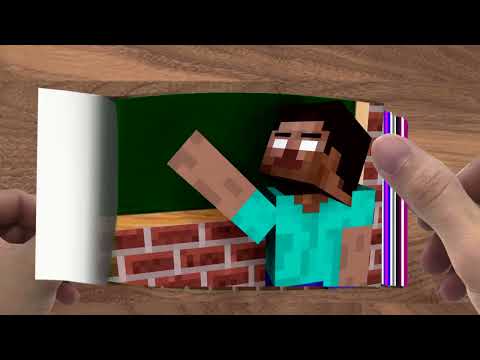 FLIPBOOK  Monster School  Fighting Clash Royale   Minecraft Animation008