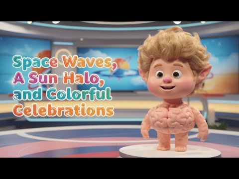 Space Waves, A Sun Halo, and Colorful Celebrations