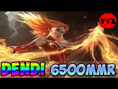 Dota 2 - Dendi 6500 MMR Plays Lina vol #1 - Ranked Match