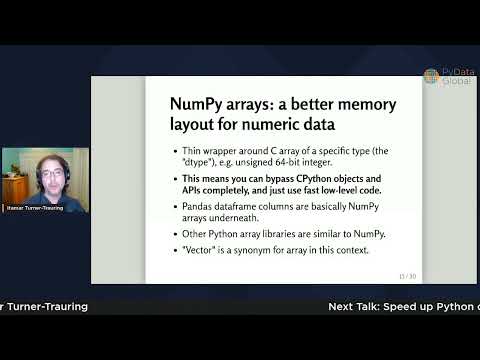 Itamar Turner-Trauring - Speed up Python data processing with vectorization | PyData Global 2022