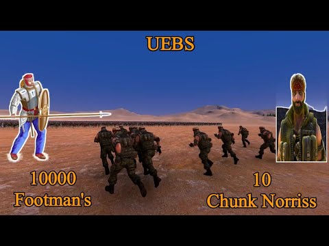 10 Chunk Norriss vs 10000 Footman's | Ultimate Epic Battle Simulator |