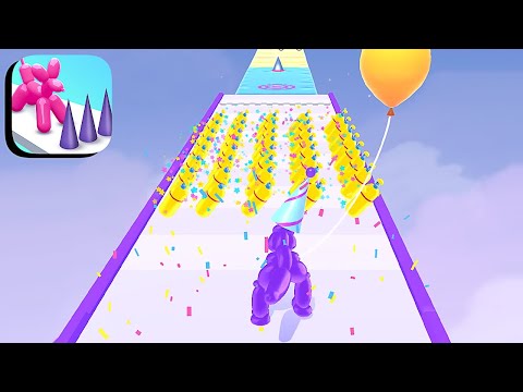 Balloon Pop Runner ​- All Levels Gameplay Android,ios (Levels 43-45)