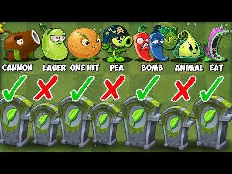 All Plants 1 POWER-UP vs 99 Gravestones Plant Food - Who Will WIn? - PvZ 2 Challenge