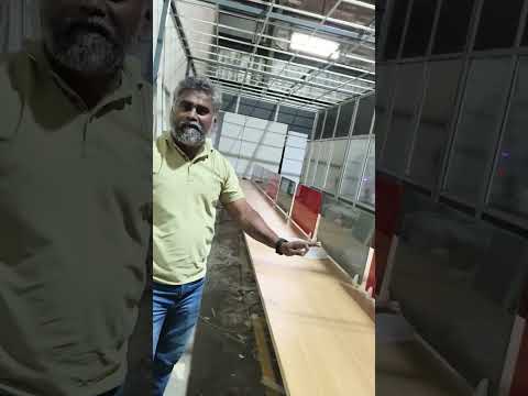 Office metal glass workstation table testing system