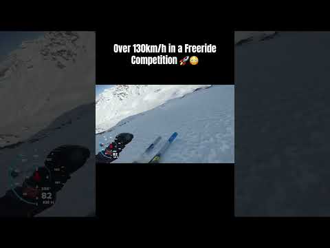 Mickael Bimboes going over 130km/h in a Freeride Competition 🚀😳 #30XtremeVerbier