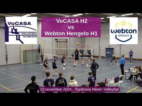 VoCASA H2 - Webton Hengelo H1 (23 nov 2024) Topdivisie Heren volleybal