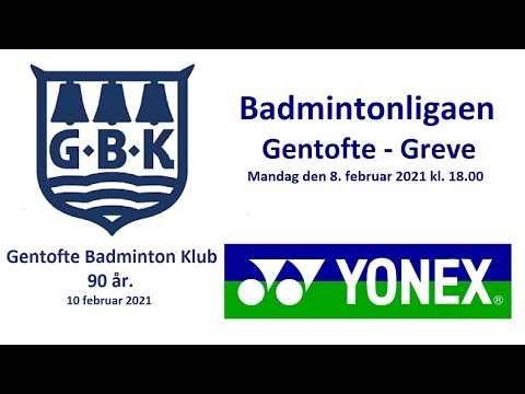 GBK - Greve 8-2-2021 Bane 3 - Yonex Nanoflare BadmintonLigaen Gruppespil