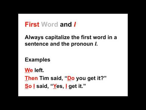 Capitalization Lesson | When to Capitalize in the English Language