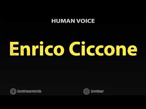 How to Pronounce Enrico Ciccone