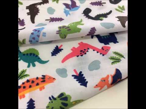 Tecido Tricoline Chita Patchwork Animais, Cachorro, Dinosaurro Coruja Viivatex