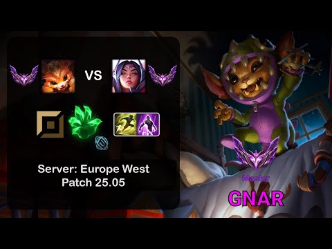 Gnar Top vs Irelia - EUW Master - Patch 25.05