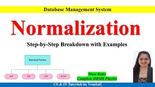 Download the video "DBMS 17:  Normalization Explained Simply with Examples | ALL NORMAL FORMS #sqlforbeginners"