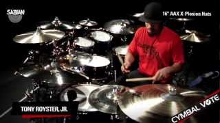 Video thumbnail for CYMBAL VOTE - Tony Royster Jr Demo's the 16" AAX X-Plosion Hats by SABIAN Cymbals