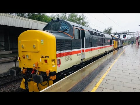 37402 + 37419, 0Z83 Light Engine @ Stafford, 08/06/19