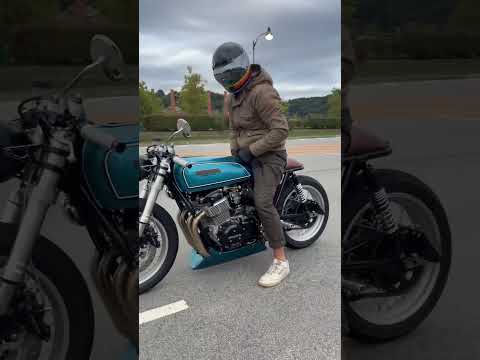 Beautiful Honda CB750 cafe racer with gsxr front fork swap, yoshimura exhaust and much more!