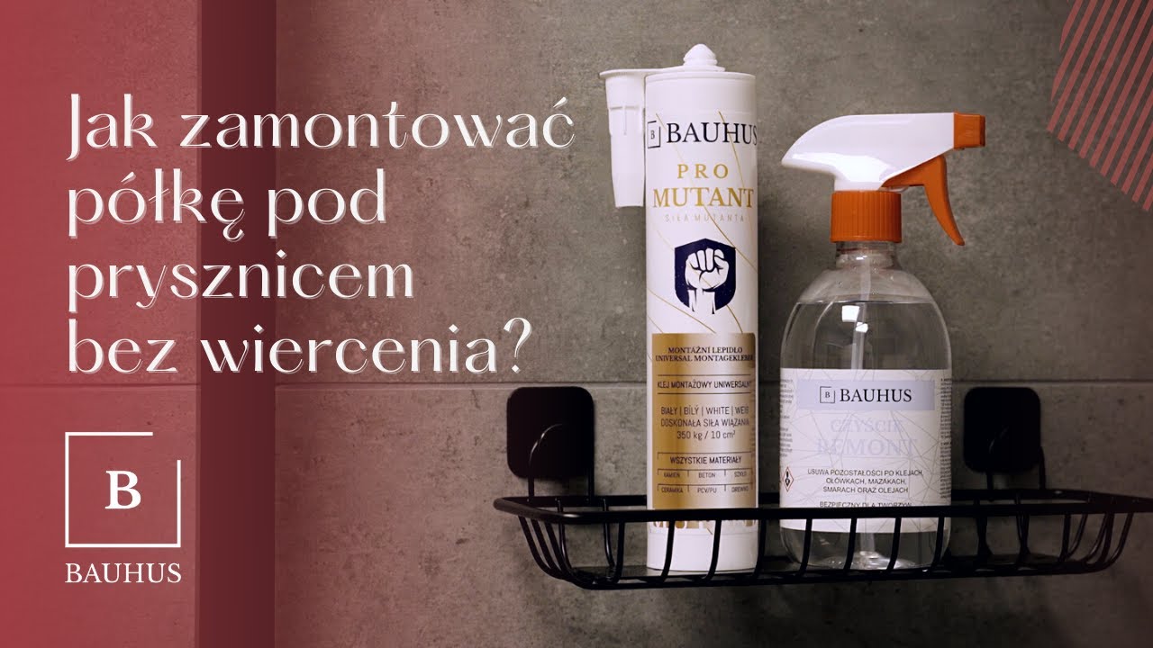 Jak zamontować półkę pod prysznicem bez wiercenia! 🚿