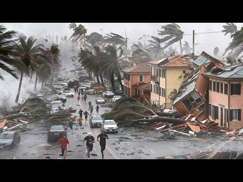 CHAOS in Portugal ❗ Storm Kristin SHATTERS Leiria — Floods, Fallen Trees & Monster Waves!