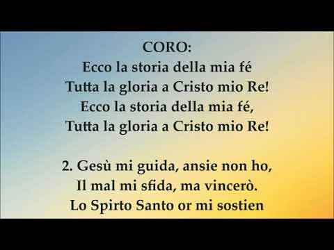 Cantico: "Lieta certezza" (musica + testo)
