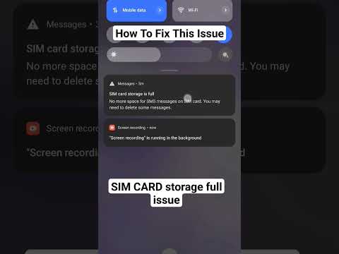 How to fix this ? SIM card storage issue can anyone one suggest #youtube #simcard #viral #mobile