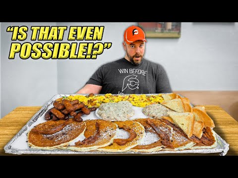 "Can 1 Person Eat All That?" | Wisconsin's Biggest Breakfast Challenge (Undefeated)