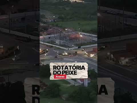 Time-lapse em rotatória do peixe em Acaraú - CE. #shorts #drones  #nordeste