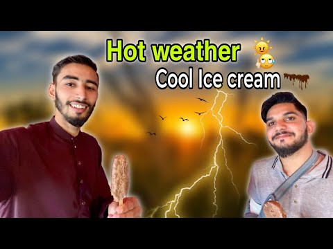 My 7th Vlog | hot weather and cool ice cream | vlogs on the street | Aroob Hussain