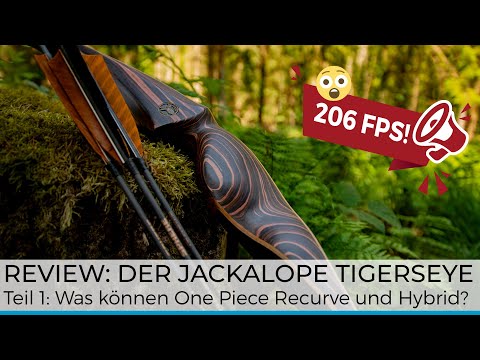 Review: Der neue Tigerseye One Piece Recurve & Hybridbogen von JACKALOPE im großen Speedtest