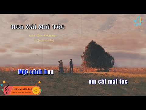 [Karaoke] Hoa Cài Mái Tóc - (Guitar Solo Beat), Muối Music | Tháng Năm
