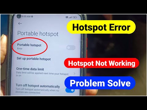 Hotspot Error Not Working Problem | portable hotspot error | Hotspot error Problem