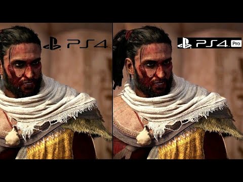 Assassins Creed Origins - PS4 Vs PS4 Pro Graphics Comparison [ 1080p ]