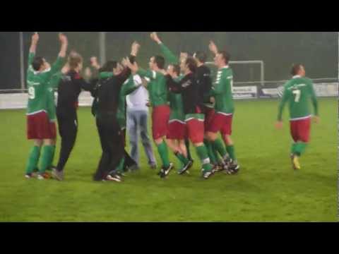 v.v. de Alblas 2: Feestje na afloop van de gewonnen beslissingswedstrijd