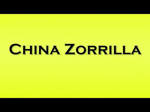 Pronunciation of China Zorrilla