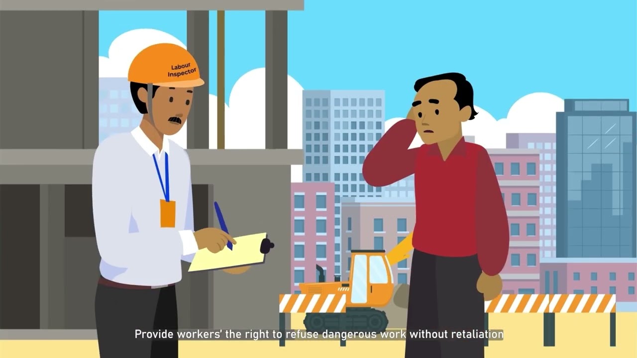 ILO Conventions no.s  155 and 187 explainer animation in Bangla